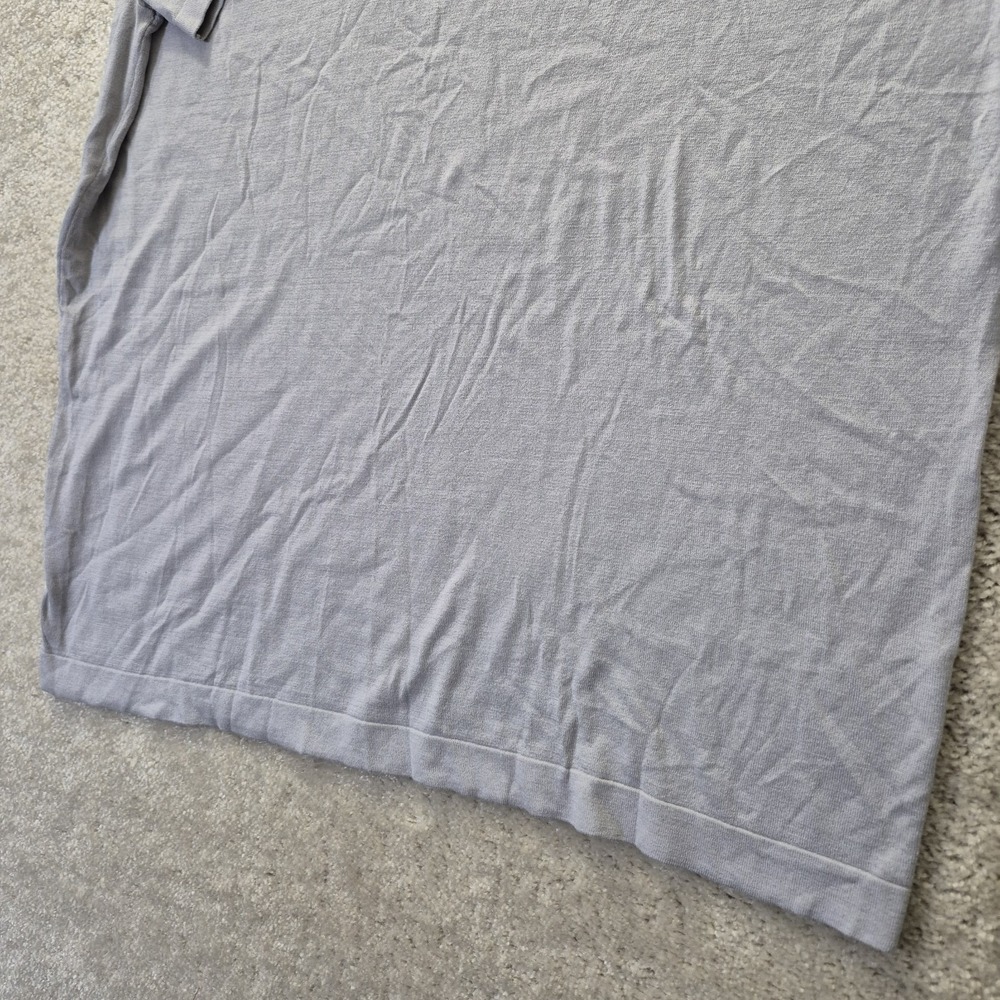 Collars & Co Cotton Silk T Shirt Mens 3XL Gray Comfort Knit Luxury Stretch New - Picture 4 of 9
